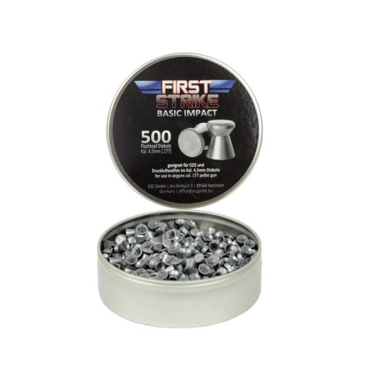 First Strike Flachkopf Diabolo – 500er Dose, Kaliber 4,5 mm