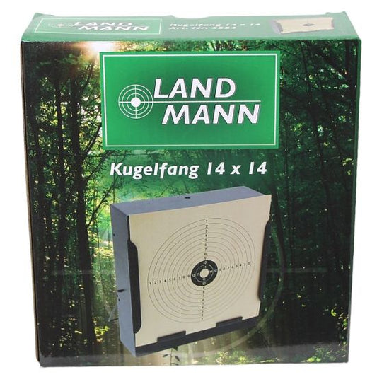 LANDMANN Kugelfang 14 x 14 – Metall-Zielkasten für Luftdruckwaffen