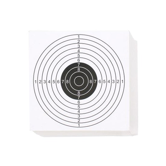 Zielscheiben 14 x 14 cm – 10er Ringeinteilung (100 Stück)