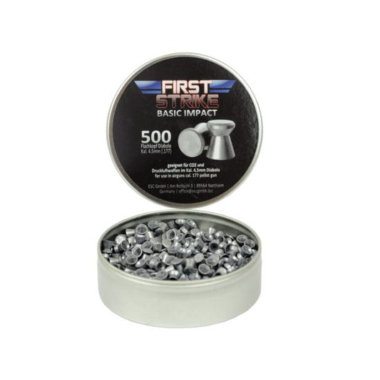 First Strike Flachkopf Diabolo – 500er Dose, Kaliber 4,5 mm