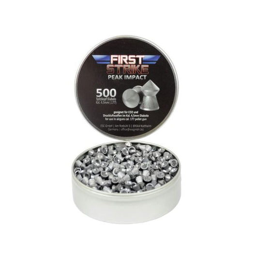 First Strike Spitzkopf Diabolo – 500er Dose, Kaliber 4,5 mm