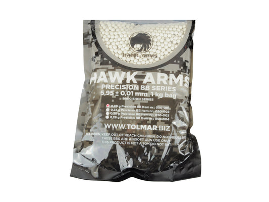 Softair BBs Hawk Arms Precision 0,20 g – 6 mm Airsoft Kugeln weiß – 5000 Stück