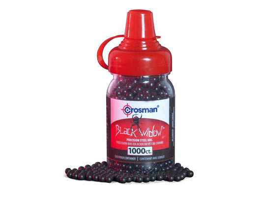 Crosman Stahlrundkugeln Black Widow – 4,5 mm BBs – 1.000 Stück
