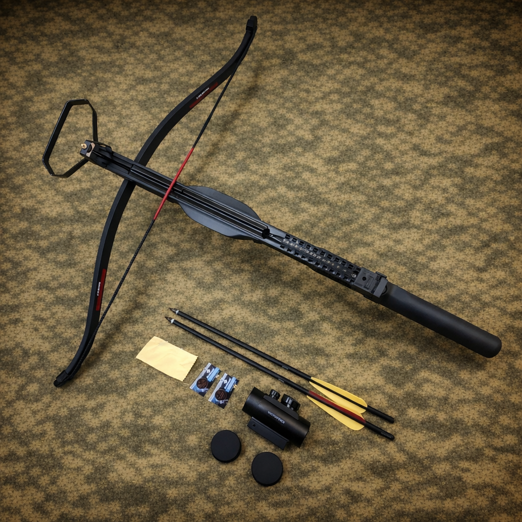 Man Kung Onix Armbrust 175 lbs – Home Defence Deluxe Set mit Red Dot, 14 Pfeilen & Zubehör